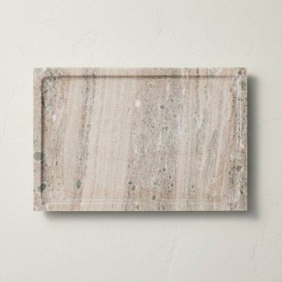 Hearth & Hand Magnolia 8"x12" Footed Marble Countertop Tray Warm Beige - Target - Picture 1 of 8